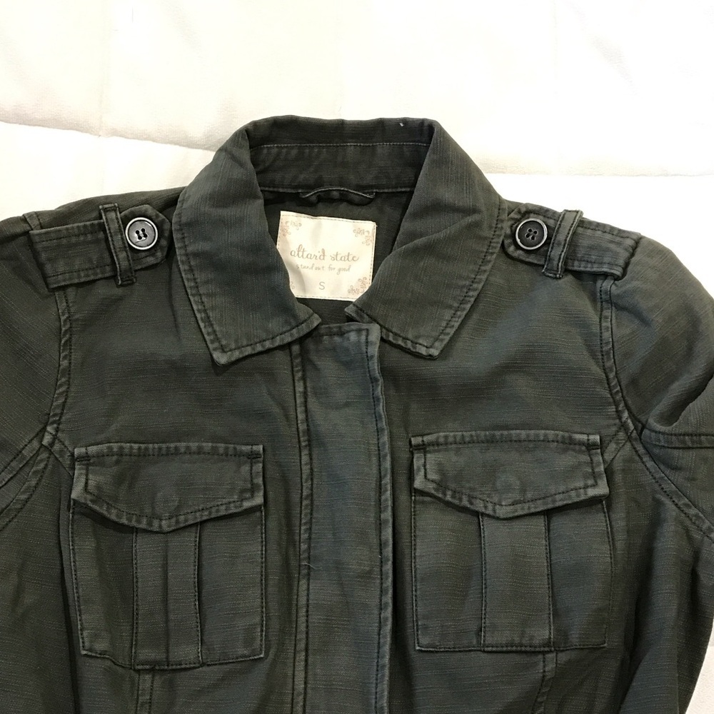 Altar'd State Dark Green Utility Jacket size small - Picture 3 of 9